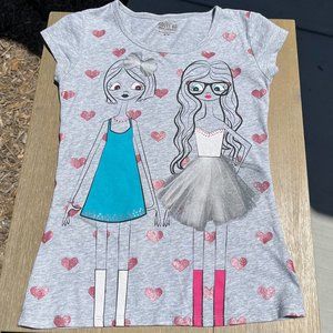 2/$5 Route 66 Gray Best Friend T-shirt Girls Size Medium